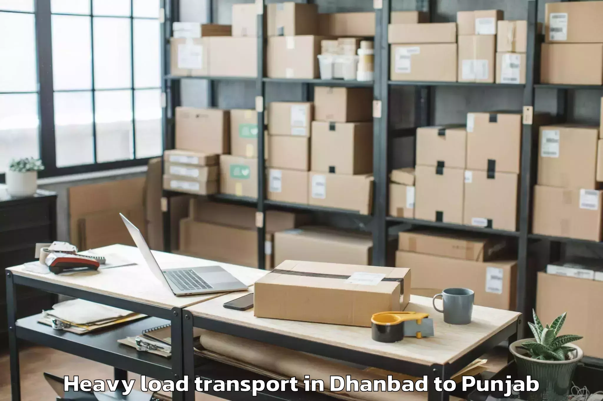 Book Dhanbad to Rahon Heavy Load Transport Online